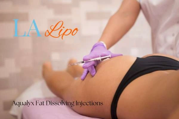 Woman having fat dissolving injections Merseyside on thighs