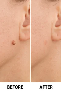 Skin tags removal Merseyside before and after