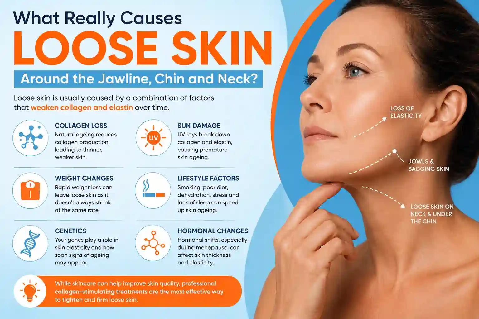 What Really Causes Loose Skin Around the Jawline, Chin and Neck Merseyside?